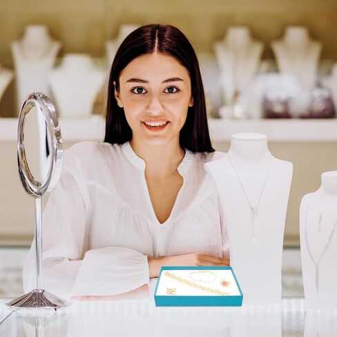 صندوق هدايا للمجوهرات مصنوع في الولايات المتحدة الأمريكية من شركة نوفيل بوكس® مع وسادة قطنية قابلة للإزالة مقاس 7X5X1.25 (عبوة من 8) + جراب NB مخصص in Kuwait