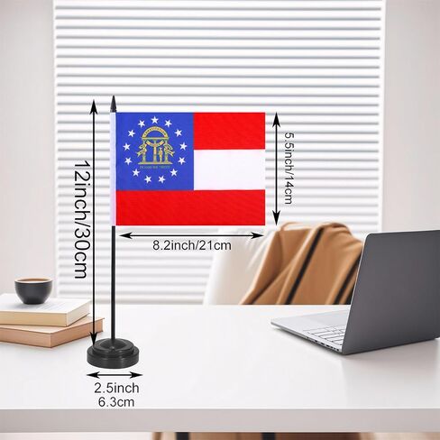Christians Desk Flag 12" Solid Pole Deluxe Set Christians Flags Banner Mini Small Christians Office Table Flags with Black Stand Base Desktop Decorations(2Pack) in Saudi Arabia