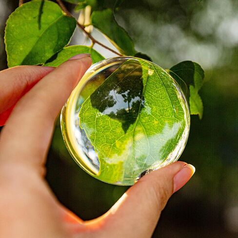 4pcs Crystal Dome Magnifying Glass Paperweight - Compact Reading Aid with Optical Half Ball Lens for Physics Classroom, Decorative Book Magnifier for Home & Office‌ (4X60mm-A) in Kuwait