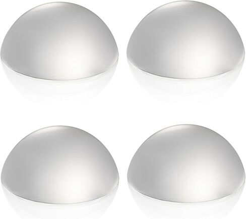 4pcs Crystal Dome Magnifying Glass Paperweight - Compact Reading Aid with Optical Half Ball Lens for Physics Classroom, Decorative Book Magnifier for Home & Office‌ (4X60mm-A) in Kuwait