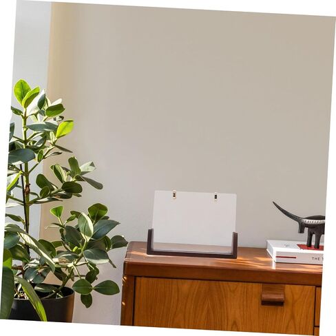 مجموعة واحدة من قاعدة تقويم خشبية أنيقة مع دوائر معدنية Flip Flip Stand for Desk Setup Setup Design Actor Synglis in Saudi Arabia