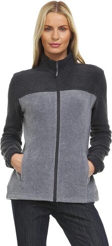 Swiss Alps Womens Full Zip Polar Fleece Jacket with Pockets, Navy, S in Saudi Arabia