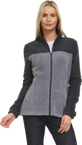 Swiss Alps Womens Full Zip Polar Fleece Jacket with Pockets, Navy, S in Saudi Arabia