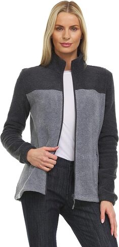 Swiss Alps Womens Full Zip Polar Fleece Jacket with Pockets, Navy, S in Saudi Arabia