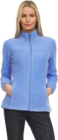 Swiss Alps Womens Full Zip Polar Fleece Jacket with Pockets, Navy, S in Saudi Arabia