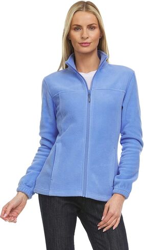 Swiss Alps Womens Full Zip Polar Fleece Jacket with Pockets, Navy, S in Saudi Arabia