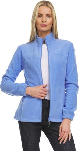 Swiss Alps Womens Full Zip Polar Fleece Jacket with Pockets, Navy, S in Saudi Arabia