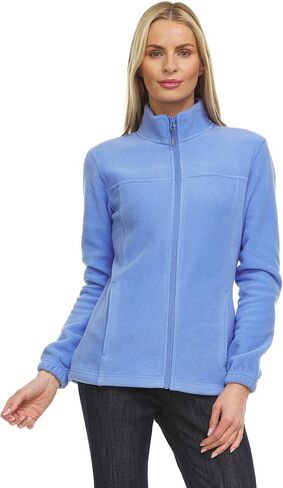 Swiss Alps Womens Full Zip Polar Fleece Jacket with Pockets, Navy, S in Saudi Arabia