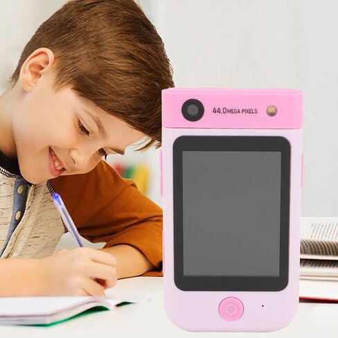 48MP 1080P HD Kids Smart Phone, 2.8in Touchscreen Camera with Autofocus, 180° Rotating Lens, Music Player, Games, Voice Recorder, for Boys Girls, with Carton Stickers (Pink Rabbit) in Kuwait