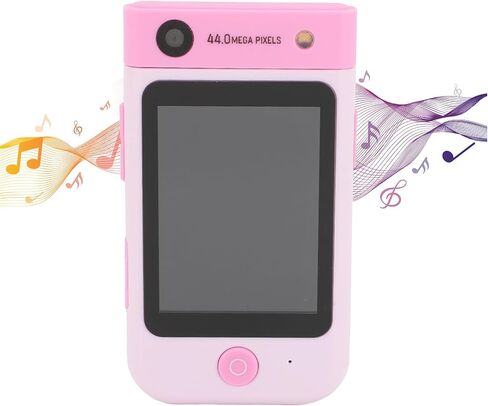 48MP 1080P HD Kids Smart Phone, 2.8in Touchscreen Camera with Autofocus, 180° Rotating Lens, Music Player, Games, Voice Recorder, for Boys Girls, with Carton Stickers (Pink Rabbit) in Kuwait