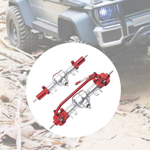 RC CAR ترقية أجزاء مجموعات ملحقات احتياطية ، مجموعة محور أمامي وخلفي ، إكسسوارات التعديل التحديثي لـ MN128 MN86 MN86S ، Argent و Red in Kuwait