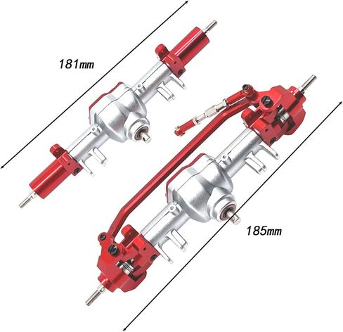 RC CAR ترقية أجزاء مجموعات ملحقات احتياطية ، مجموعة محور أمامي وخلفي ، إكسسوارات التعديل التحديثي لـ MN128 MN86 MN86S ، Argent و Red in Kuwait