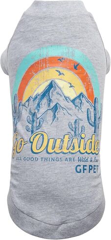 Graphic Tee Dog T-Shirt (Heather Blue, XX-Small) in Kuwait