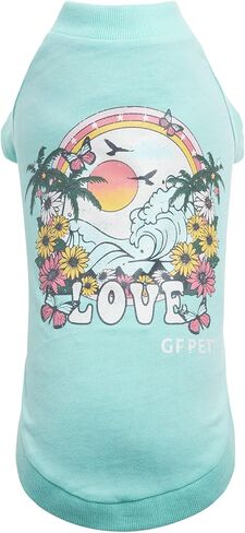 Graphic Tee Dog T-Shirt (Heather Blue, XX-Small) in Kuwait