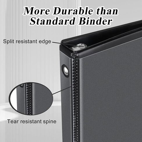 (50 Pack) 1 Inch Binders 3 Ring Hardcover Binders in Bulk with Clear View Cover, Pockets for Classroom, Office, Portfolios | Bulk School, Teacher, Office Supplies (Black & White Mix Pack) in Saudi Arabia