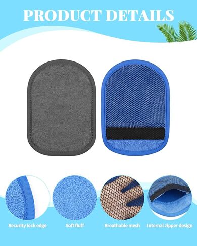 2 PCS Sand Remover for Beach, Soft Wipe Off Mitts for Sand Removal, Ideal for Beach, Volleyball, Surf in Saudi Arabia