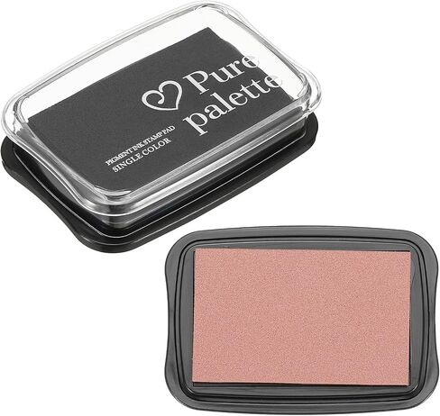 PATIKIL 3"x2" Large Stamp Pad, 2Pcs Washable Craft Ink Pad for Rubber Stamp Card Making Stamping Scrapbook Fingerprint Handprint, Rose Red/Black in Saudi Arabia