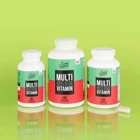 LIVELY VITAMIN CO. Multivitamin - 37 Vitamins Minerals and Extracts - Energy - Memory - Immune Function - Heart- Brain - Focus - Mood - Antioxidants - Dairy Gluten Soy Free - 60 Vegetarian Capsules in Saudi Arabia