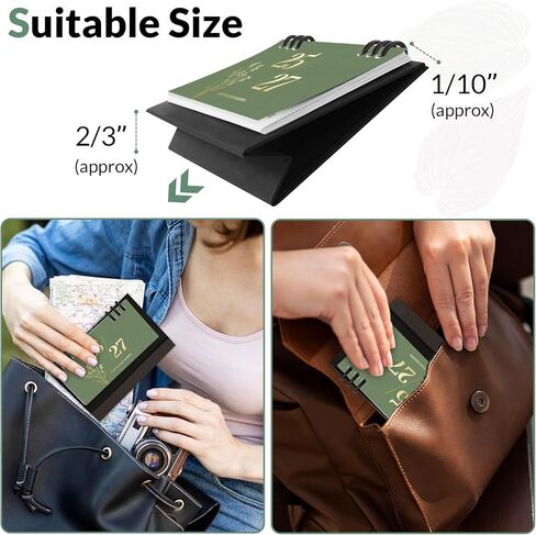 Small Desk Calendar 2024-2025, 6.8" x 3.7", 2025 Desk Calendar - Runs From Sep. 2024 Until Dec. 2025, 16 Months Mini Desktop Calendar for School, Home and Office Supplies in Kuwait