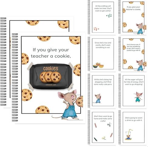 2Pack If You Give Your Teacher a Cookie Book Gifts – A4 Large Teacher Appreciation Gift Book, Unique Thank You Gift for Teachers, Perfect for Teacher's Day, Teacher Appreciation Week, Appreciation Gifts in Saudi Arabia