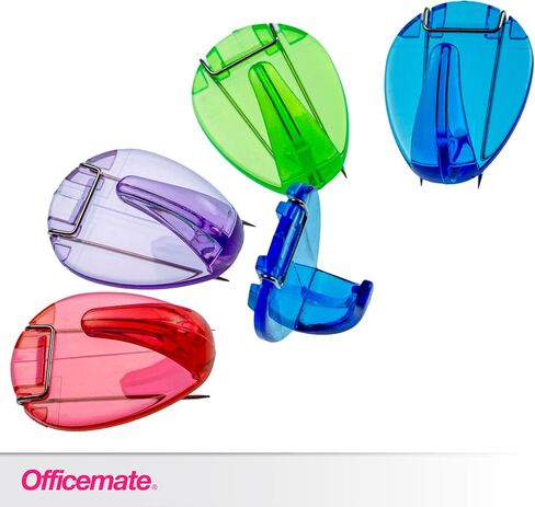 Officemate Cubicle Hooks, Assorted Translucent Colors, Pack of 5 (30181) in Saudi Arabia
