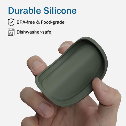 OHMO 2 Pack Pet Food Can Lids, (3.3 in / 85mm) Silicone Pet Food Can Lids Covers for 5.5 oz Cat and Dog Food Cans, Camo&Light Green in Kuwait