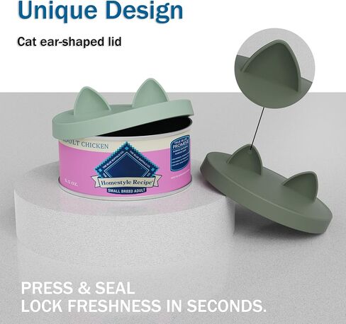 OHMO 2 Pack Pet Food Can Lids, (3.3 in / 85mm) Silicone Pet Food Can Lids Covers for 5.5 oz Cat and Dog Food Cans, Camo&Light Green in Kuwait
