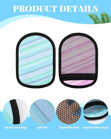 2 PCS Sand Remover for Beach, Soft Wipe Off Mitts for Sand Removal, Ideal for Beach, Volleyball, Surf in Saudi Arabia