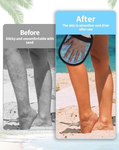 2 PCS Sand Remover for Beach, Soft Wipe Off Mitts for Sand Removal, Ideal for Beach, Volleyball, Surf in Saudi Arabia