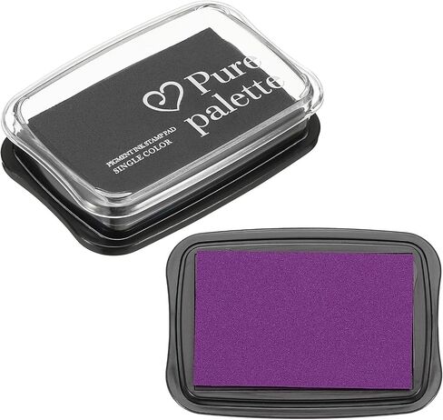 PATIKIL 3"x2" Large Stamp Pad, 2Pcs Washable Craft Ink Pad for Rubber Stamp Card Making Stamping Scrapbook Fingerprint Handprint, Rose Red/Black in Saudi Arabia
