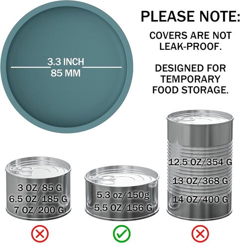 OHMO 2 Pack Pet Food Can Lids, (3.3 in / 85mm) Silicone Pet Food Can Lids Covers for 5.5 oz Cat and Dog Food Cans, Camo&Light Green in Kuwait