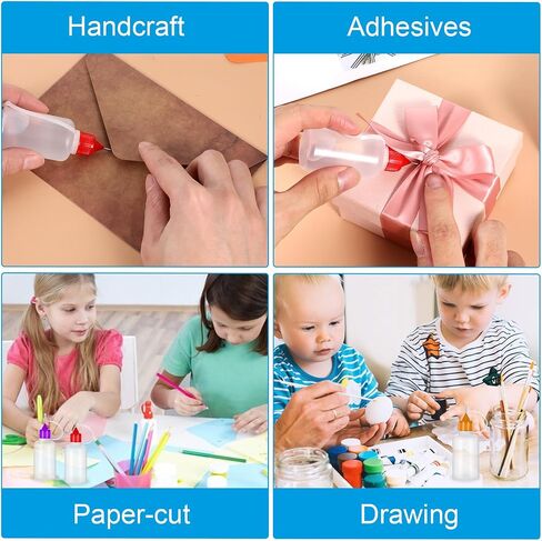 40 Pcs Glue Applicator Bottles 30ML/ 1OZ 10 Colors Precision Needle Tip Squeeze Bottle Fine Head Mini Funnel Painting Accessories for DIY Paint Paper Quilling Craft Glue Ink Liquid Acrylic Party Class in Saudi Arabia