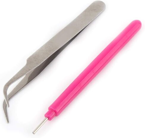 مجموعات أدوات الورق الحرفية (4 ألوان اختيارية) مع لوحة قالب Cork + Tweezer + Needles + أدوات القلم المقطوعة (Rose Red) in Saudi Arabia