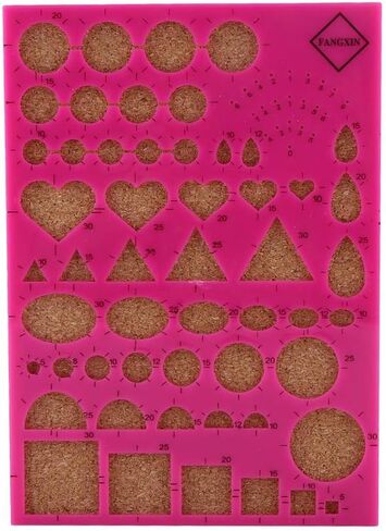 مجموعات أدوات الورق الحرفية (4 ألوان اختيارية) مع لوحة قالب Cork + Tweezer + Needles + أدوات القلم المقطوعة (Rose Red) in Saudi Arabia
