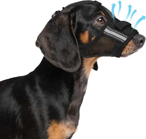 Nobleza Dog Muzzles, Breathable Adjustable Humane Mesh Dog Muzzle for Biting Barking Chewing Grooming in Saudi Arabia