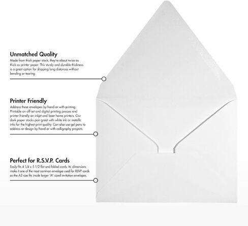 LUXPaper A6 Contour Flap Invitation Envelopes | 4 3/4" x 6 1/2" | Black Linen | 80lb. Text | 50 Qty in Saudi Arabia