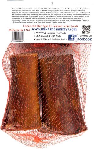 Mika & Sammy's Smoked Beef Marrow Dog Bones for Medium and Ambraction Made في الولايات المتحدة الأمريكية in Kuwait