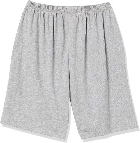 AmeriMark Women’s Shorts - Full Elastic Waist Athletic Bermuda Shorts - Ladies 100% Cotton Pull-On Golf Shorts with Pockets White 2X in Saudi Arabia
