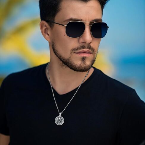 Memento Mori Necklace for Men 925 Sterling Silver Memento Mori Pendant Tarot Card Gothic Skull Pendant Amulet Jewelry in Kuwait