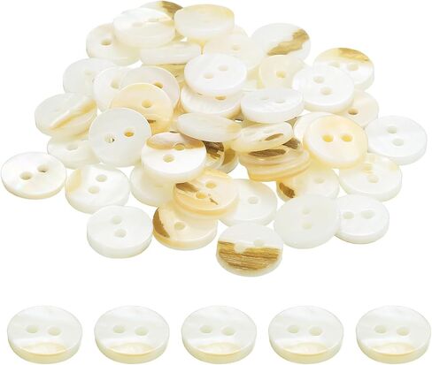 Patikil 50 PCS 12.5mm أم لؤلؤة الأزرار ، 2 فتحات MOP أزرار قذيفة اللؤلؤ الطبيعية لخياطة ملابس الملابس دعاوى القميص DIY الزخرفة ، رمادي in Kuwait