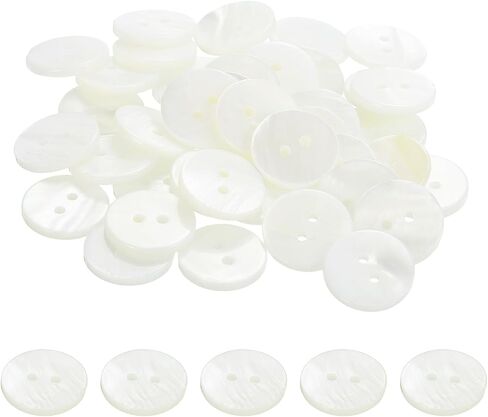 Patikil 50 PCS 12.5mm أم لؤلؤة الأزرار ، 2 فتحات MOP أزرار قذيفة اللؤلؤ الطبيعية لخياطة ملابس الملابس دعاوى القميص DIY الزخرفة ، رمادي in Kuwait