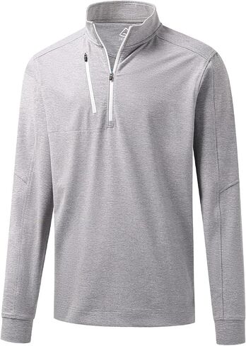 DEOLAX Mens Quarter Zip Pullover Solid 1/4 Zip Pullover Mens Athletic Performance Dry Fit Long Sleeve Thermal Mens Sweatshirt Mock Neck Mens Fishing Running Shirts UPF 50+ Golf Shirts for Men Purple in Saudi Arabia