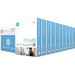 HP Printer Paper | 8.5 x 11 Paper | Office 20 lb |10 Ream - 5,000 Sheets | 92 Bright | Made in USA - FSC Certified | 112101C