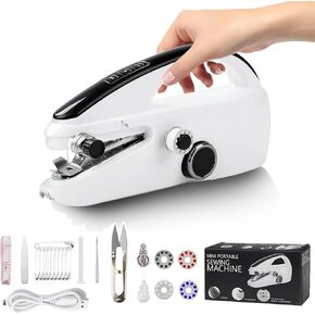 Cordless Handheld Sewing Machine – Portable Sewing Machine for Quick Repairs, Mini Pocket Stitching Machine, Handheld Sewer for Home & Travel