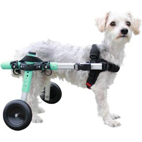 Walkin' Wheels Small Dog Wheelchair, Lightweight Dog Wheelchair for Back Legs, 15-25 lbs, for 6-8 inches Leg Height - Blue