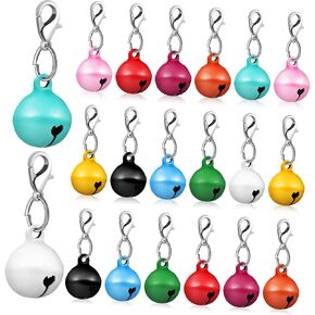 Popetpop 20 PCS Pet Twlar Bells Dagen Dog Cat Coll Accing Colors كل ملحقات الحيوانات الأليفة الأنيقة لزينة السلامة