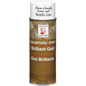 Design Master Colortool Metal Spray Paint 11oz-Brilliant Gold Fabric