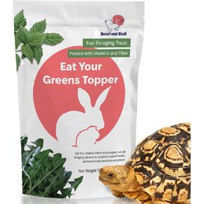 Snout and Shell 1.75 oz Eat Your Greens Topper – Natural Foraging Treat for Rabbits, Guinea Pigs & Chinchillas