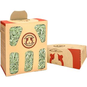 GuineaDad Timothy Hay Box – 3 Pack Guinea Pig Food – Cage-Mounted Feeding System – Timothy Hay for Guinea Pigs, Rabbits & Small Animals – 100% Recyclable & Biodegradable - Fresh Hay