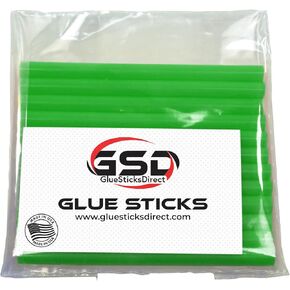 Mini Size Hot Melt Glue Sticks for Glue Gun - Bulk 4in Green Glue Sticks - Great for Art Craft Repairs & Compatible w/Most Glue Guns - 5/16" X 4" (24 Sticks) - Made in USA